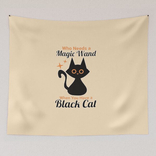 Item preview, Who Needs a Magic Wand When You Have a Black Cat designed and sold by Tulip Creators .