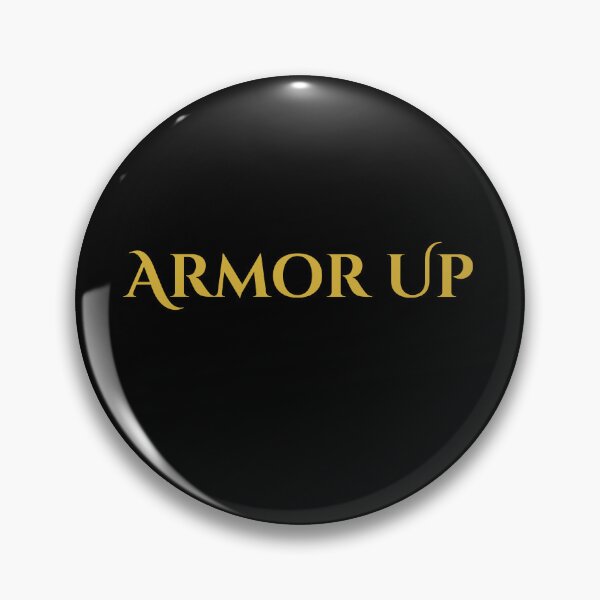 Item preview, Armor Up, gold/black font designed and sold by Redeemed365.