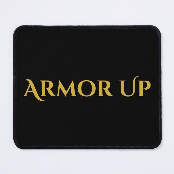Item preview, Armor Up, gold/black font designed and sold by Redeemed365.