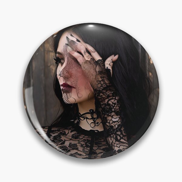 Item preview, Wicca Witch girl in black lace and tattoos designed and sold by Jennifer Morcom.