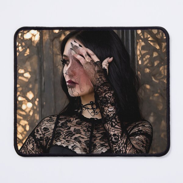 Item preview, Wicca Witch girl in black lace and tattoos designed and sold by Jennifer Morcom.