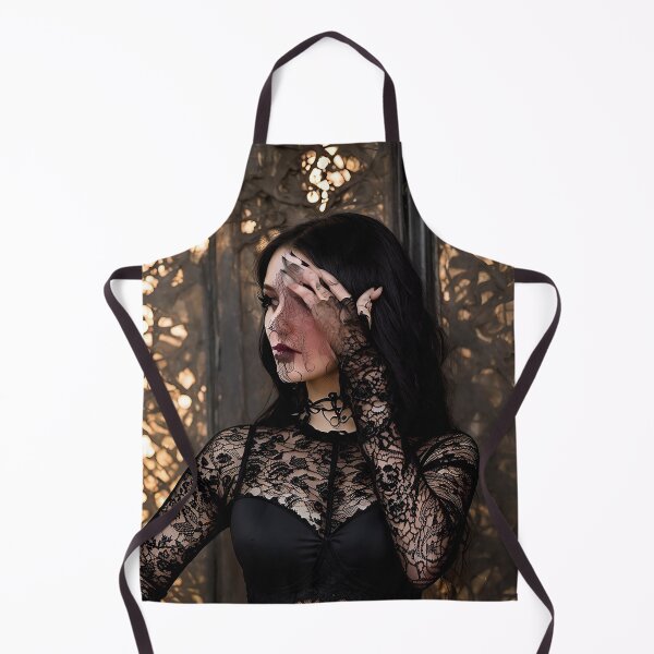 Item preview, Wicca Witch girl in black lace and tattoos designed and sold by Jennifer Morcom.