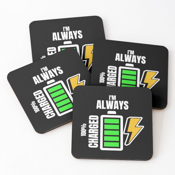 Item preview, I'm Always 100% charged designed and sold by LevelUpMerchs.