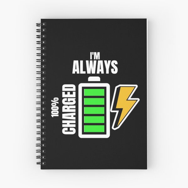 Item preview, I'm Always 100% charged designed and sold by LevelUpMerchs.