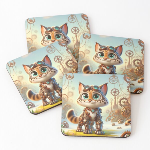 Item preview, Steampunk Bobcat designed and sold by Sillytoe.