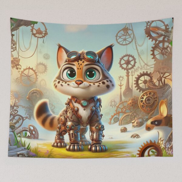 Item preview, Steampunk Bobcat designed and sold by Sillytoe.