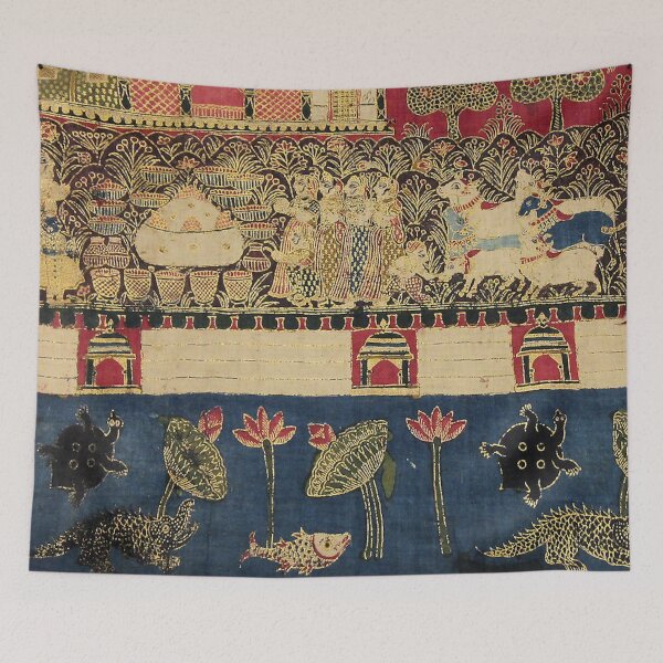 Item preview, Rajasthan Temple cloth celebrating Krishna  designed and sold by AnimaliaStar.