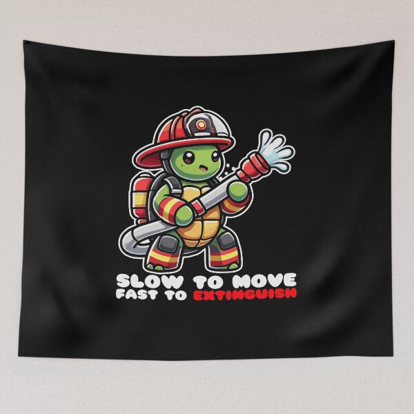 Item preview, Turtle Firefighter - Slow to Move Fast to Extinguish designed and sold by MaateoDesign.