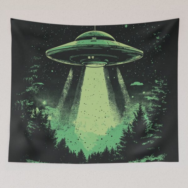 Item preview, Aliens Retro Ufo Art designed and sold by GrinGalore.