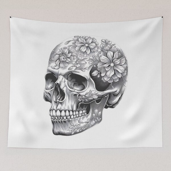 Item preview, Skull Floral designed and sold by CookiesMerch.