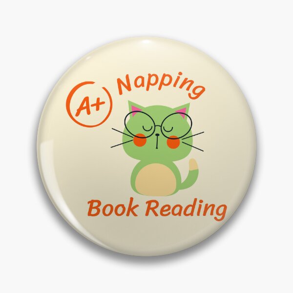 Item preview, A+ in Napping and Book Reading - Cat with Glasses designed and sold by Tulip Creators .