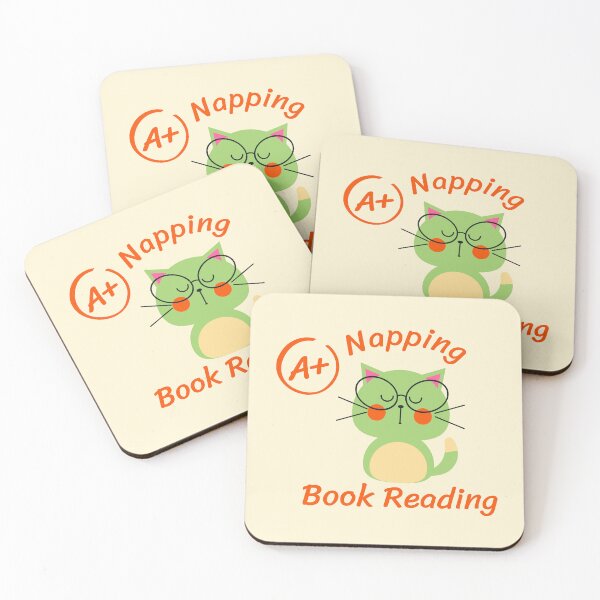 Item preview, A+ in Napping and Book Reading - Cat with Glasses designed and sold by Tulip Creators .