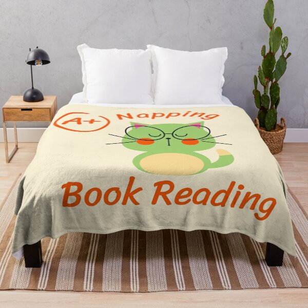 Item preview, A+ in Napping and Book Reading - Cat with Glasses designed and sold by Tulip Creators .