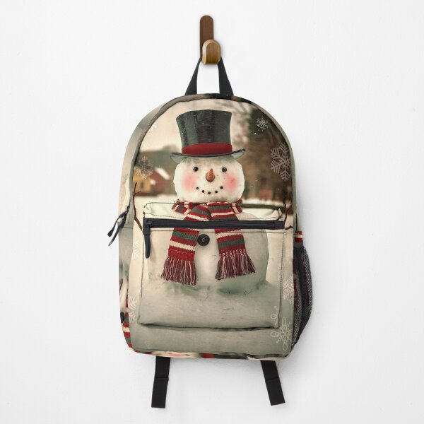 Item preview, Vintage Snowman 1950s Christmas Winter Scene designed and sold by ZetaDream.