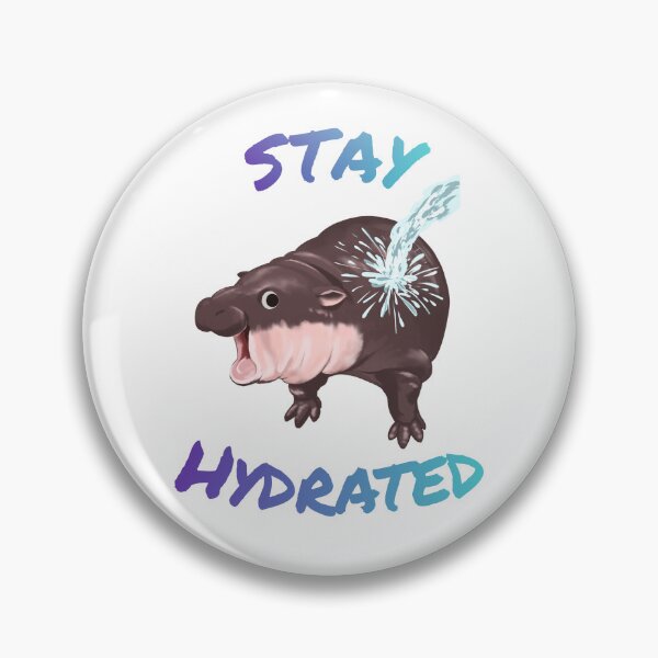 Item preview, Moo Deng baby hippo Stay hydrated  designed and sold by VoltSketches.