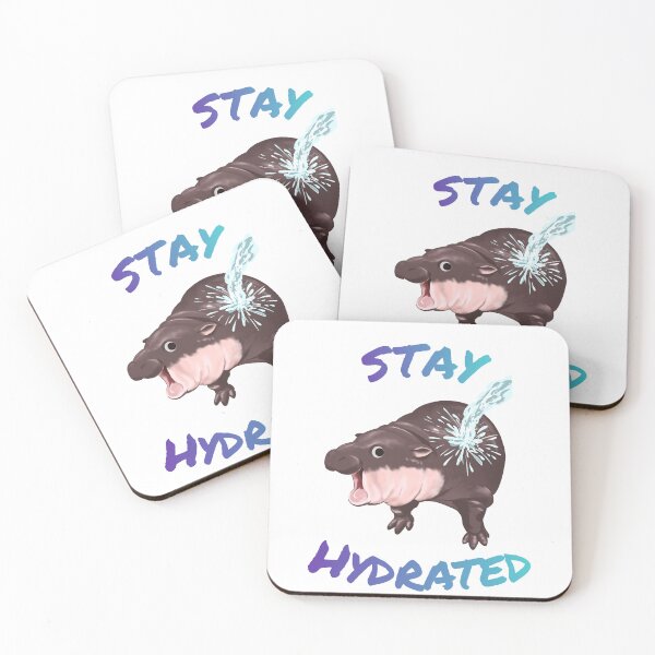 Item preview, Moo Deng baby hippo Stay hydrated  designed and sold by VoltSketches.