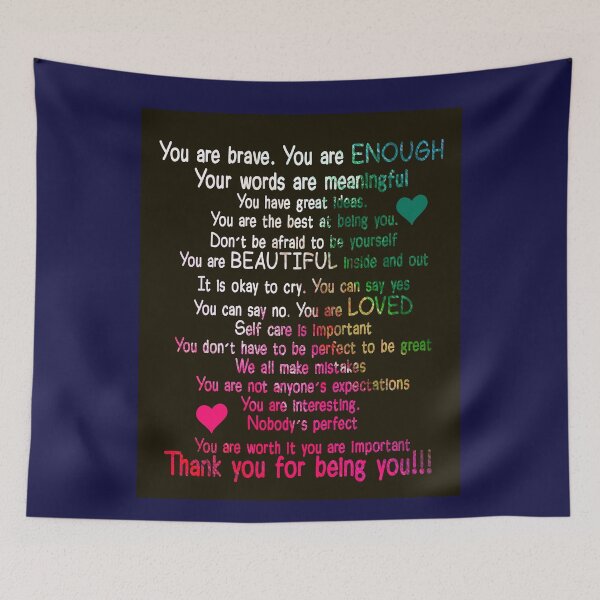 Item preview, "You Are Brave" - Motivational Inspirational Wall Decor with Positive Affirmations designed and sold by FernaRoje.