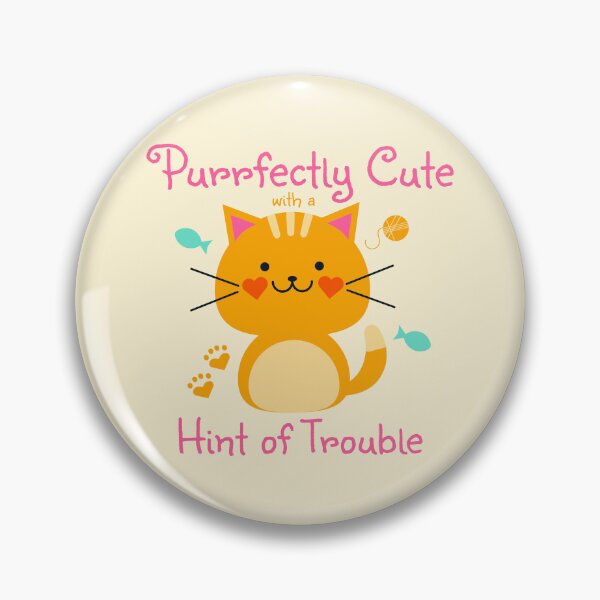 Item preview, Perfectly Cute with a Hint of Trouble - Cat Design designed and sold by Tulip Creators .