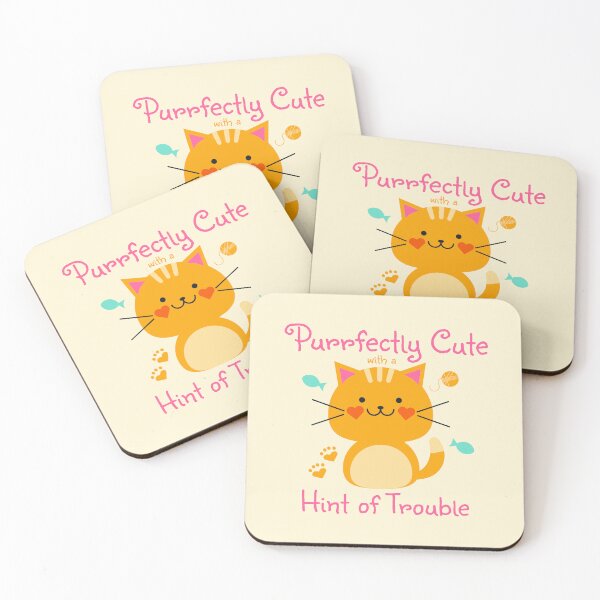 Item preview, Perfectly Cute with a Hint of Trouble - Cat Design designed and sold by Tulip Creators by This Definition.