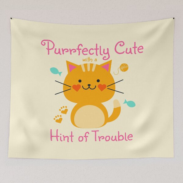 Item preview, Perfectly Cute with a Hint of Trouble - Cat Design designed and sold by Tulip Creators .