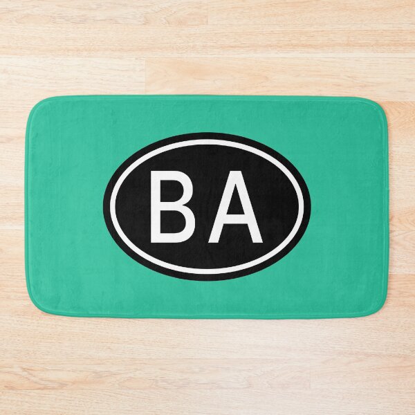 Item preview, BA Initials Monogram Oval White Letters designed and sold by Jeallan Designs.