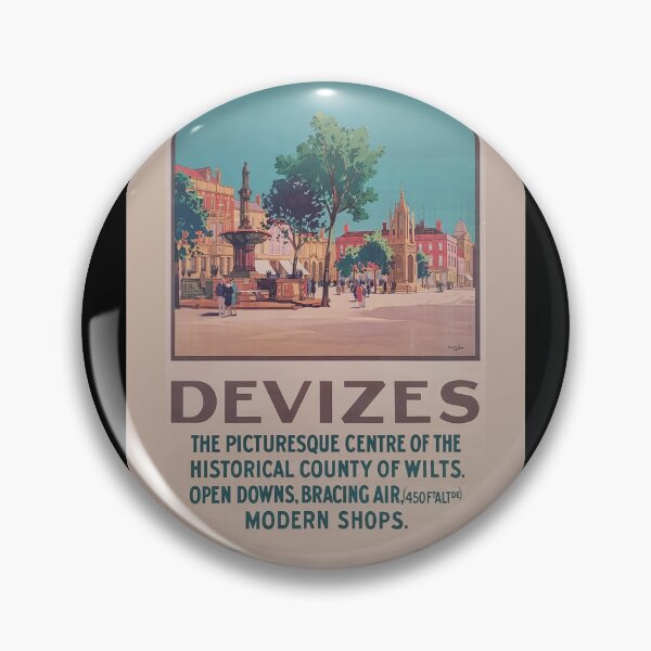 Item preview, Vintage Rail Travel Poster Wiltshire England UK designed and sold by KALEIDOSCOPE UK.