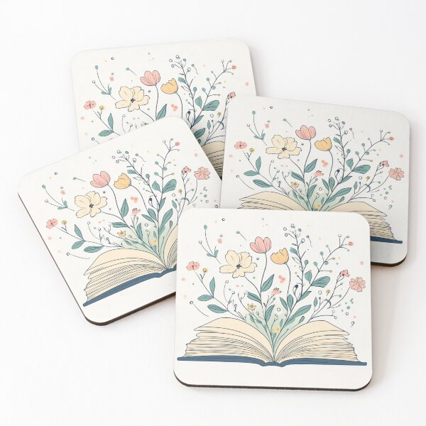 Item preview, Open Book With Flowers Art designed and sold by GrinGalore.