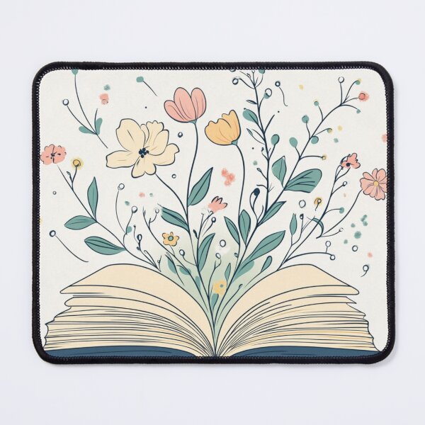 Item preview, Open Book With Flowers Art designed and sold by GrinGalore.