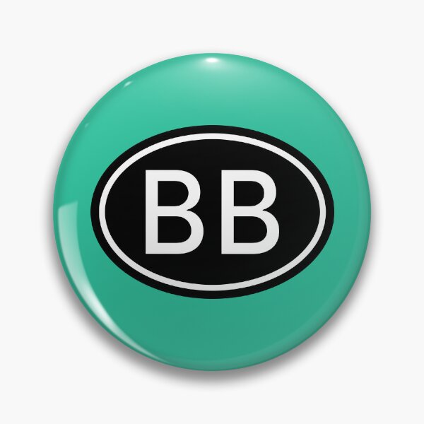 Item preview, BB Initials Monogram Oval White Letters designed and sold by Jeallan Designs.