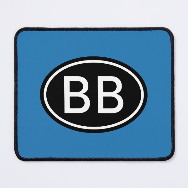 Item preview, BB Initials Monogram Oval White Letters designed and sold by Jeallan Designs.