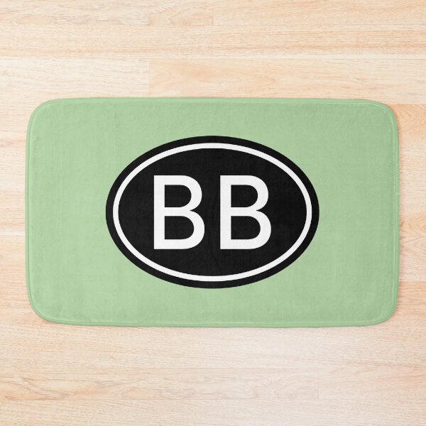 Item preview, BB Initials Monogram Oval White Letters designed and sold by Jeallan Designs.