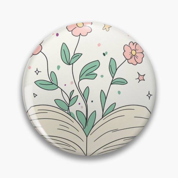 Item preview, Open Book With Flowers Three Branches Art designed and sold by GrinGalore.