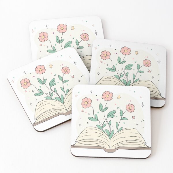 Item preview, Open Book With Flowers Three Branches Art designed and sold by GrinGalore.
