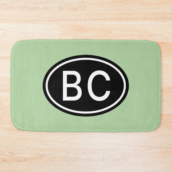 Item preview, BC Initials Monogram Oval White Letters designed and sold by Jeallan Designs.