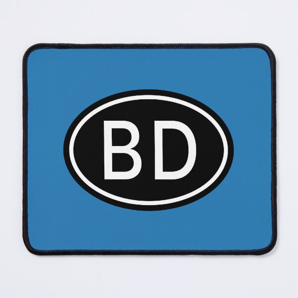 Item preview, BD Initials Monogram Oval White Letters designed and sold by Jeallan Designs.