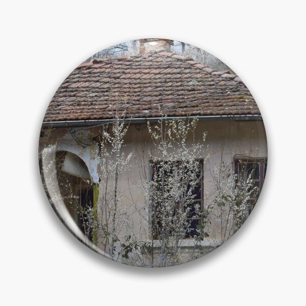 Item preview, Abandoned house with a weathered red-tiled roof designed and sold by Anastasia Kaneva.