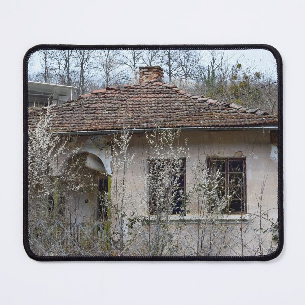 Item preview, Abandoned house with a weathered red-tiled roof designed and sold by Anastasia Kaneva.