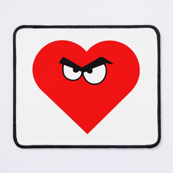 Item preview, Angry Red Heart With Thick Unibrow designed and sold by larissa-myrie.