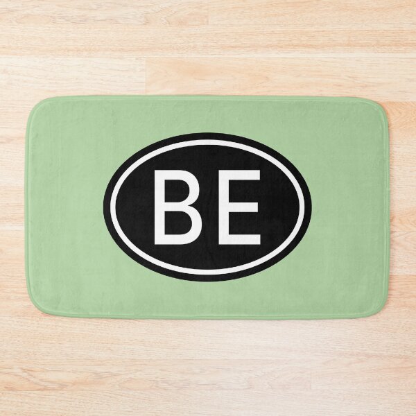 Item preview, BE Initials Monogram Oval White Letters designed and sold by Jeallan Designs.
