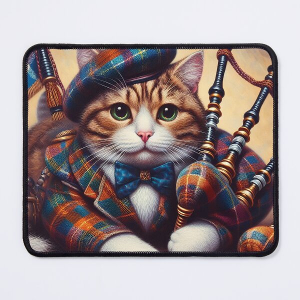 Item preview, Scottish Cat with Bagpipes designed and sold by Azrora.