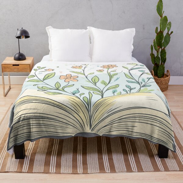 Item preview,  Open Book With Flowers Line Art designed and sold by GrinGalore.