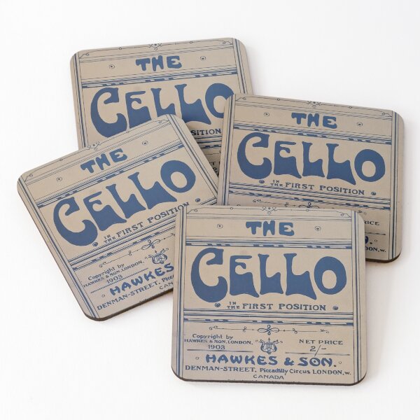 Item preview, Vintage Cello Poster Sheet Music designed and sold by KALEIDOSCOPE UK.