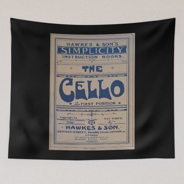 Item preview, Vintage Cello Poster Sheet Music designed and sold by KALEIDOSCOPE UK.
