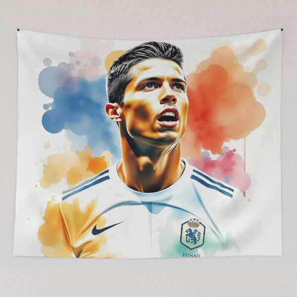 Item preview, Cristiano Ronaldo Watercolor Panting  designed and sold by Juana-.