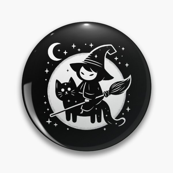 Item preview, Cute Witch Riding a Black Cat: Halloween Season designed and sold by printmala.