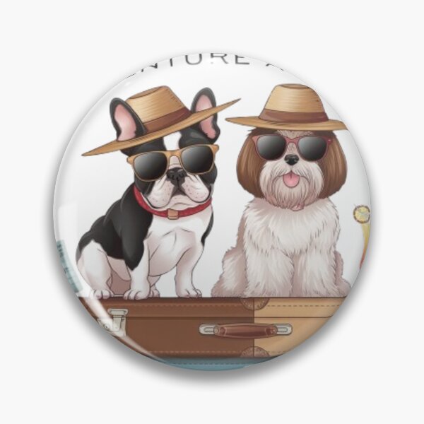 Item preview, French Bulldog & Shih Tzu Travel Adventure designed and sold by Petpixy.