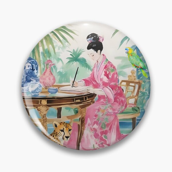 Artikelvorschau, Grandmillennial-Chinoiserie, The Writer’s Den entworfen und verkauft von SophieClimaArt.