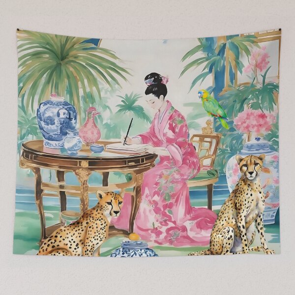 Artikelvorschau, Grandmillennial-Chinoiserie, The Writer’s Den entworfen und verkauft von SophieClimaArt.