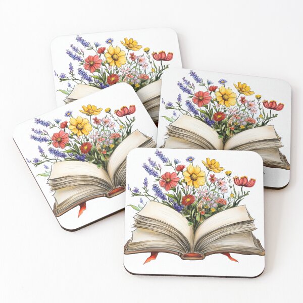 Item preview, Open Book With Flowers Pencil Art designed and sold by GrinGalore.