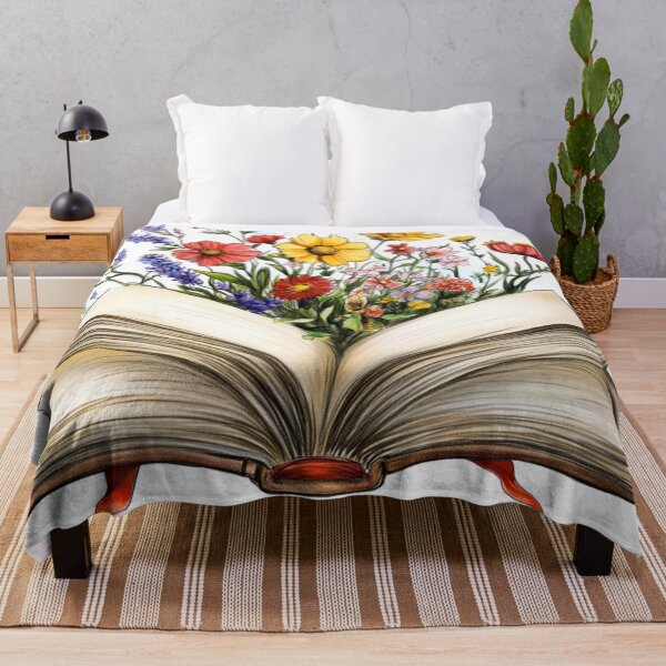 Item preview, Open Book With Flowers Pencil Art designed and sold by GrinGalore.